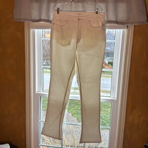 Women’s Good American plus jeans, size 16 Tall, white, bootcut